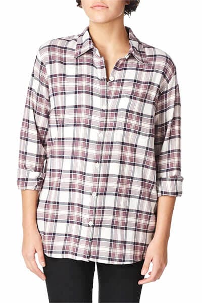 Neutral Tartan Plaid Shirt