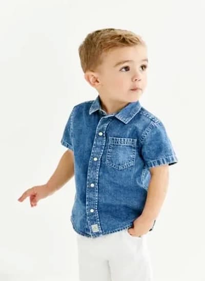 Toddler Blue Denim Shirt